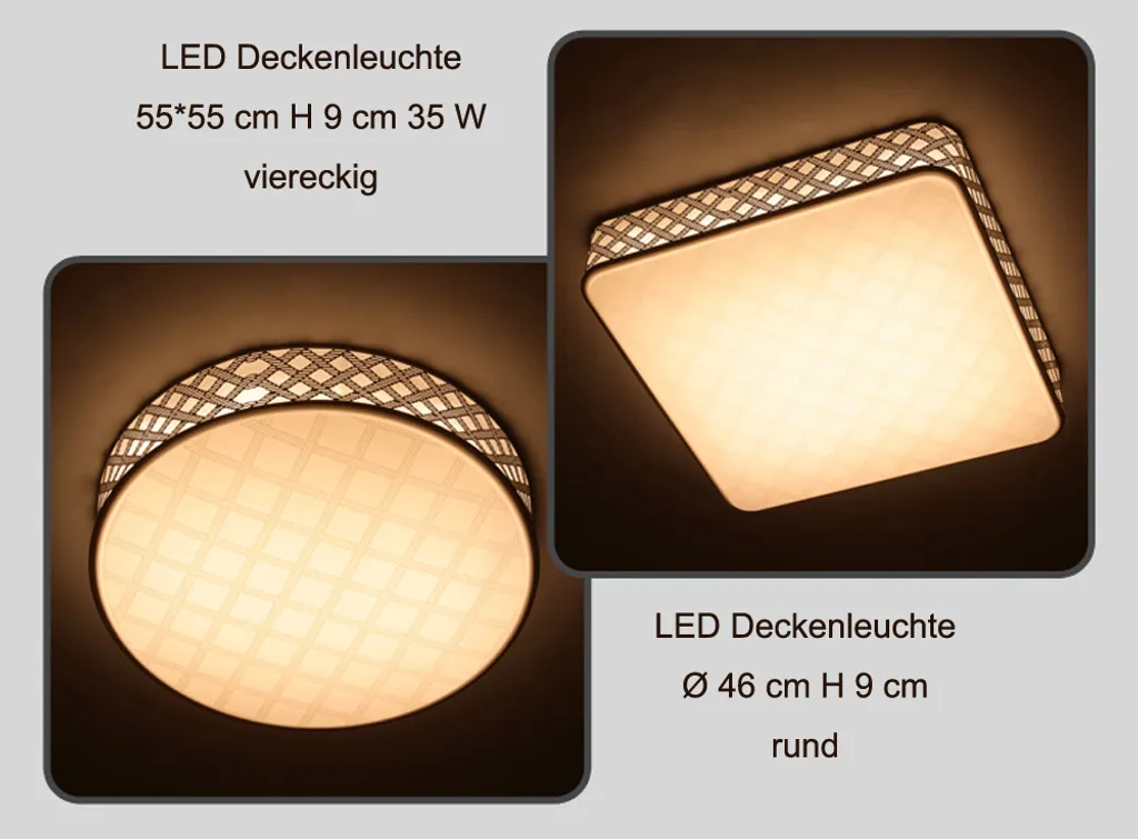 Plafonnier LED Design 35W 55cm Télécommandé avec Variation de Couleur - 2