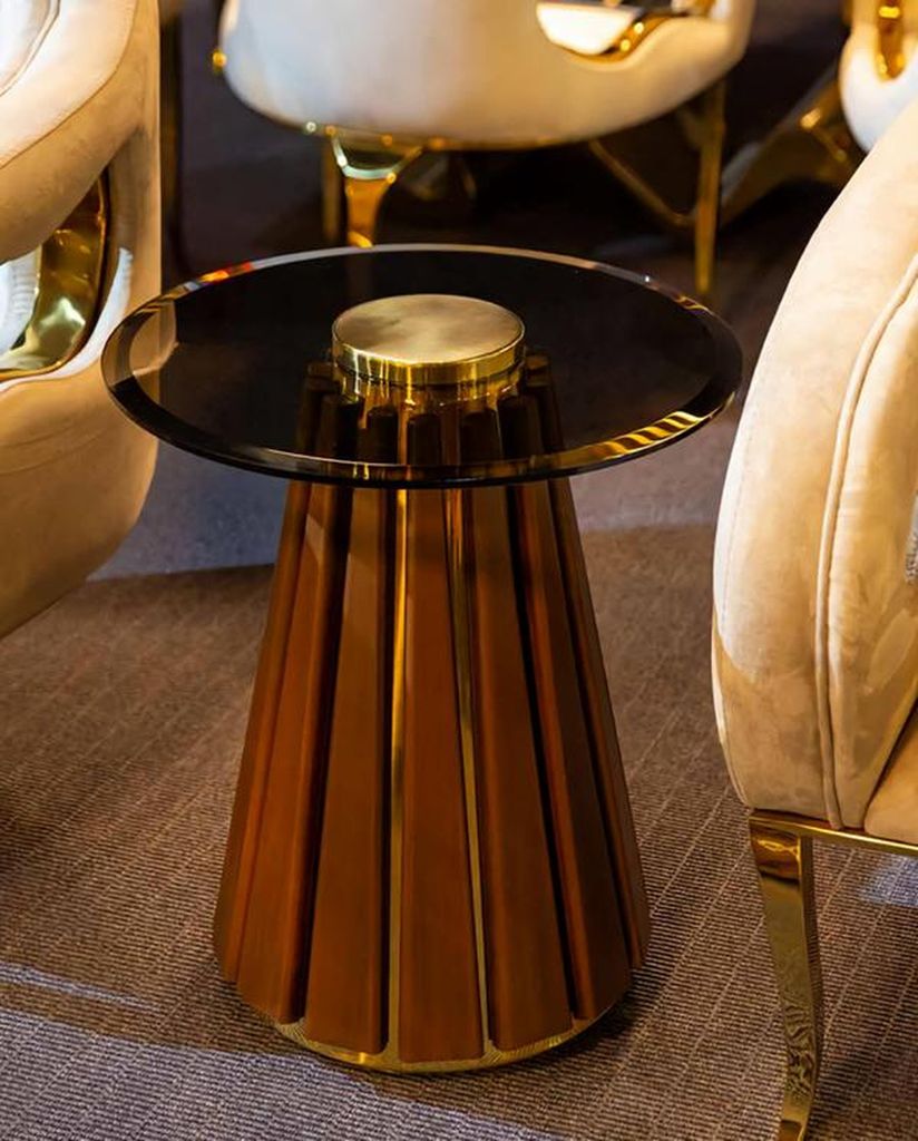 Couchtisch Beistelltisch Kaffeetisch Sofatisch Braun Tisch Metall Wohnzimmer Neu