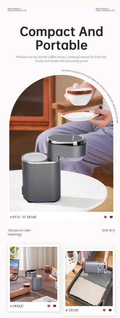 Mini Machine Expresso C180 - Votre Café de Qualité partout à 15 Bars - 10