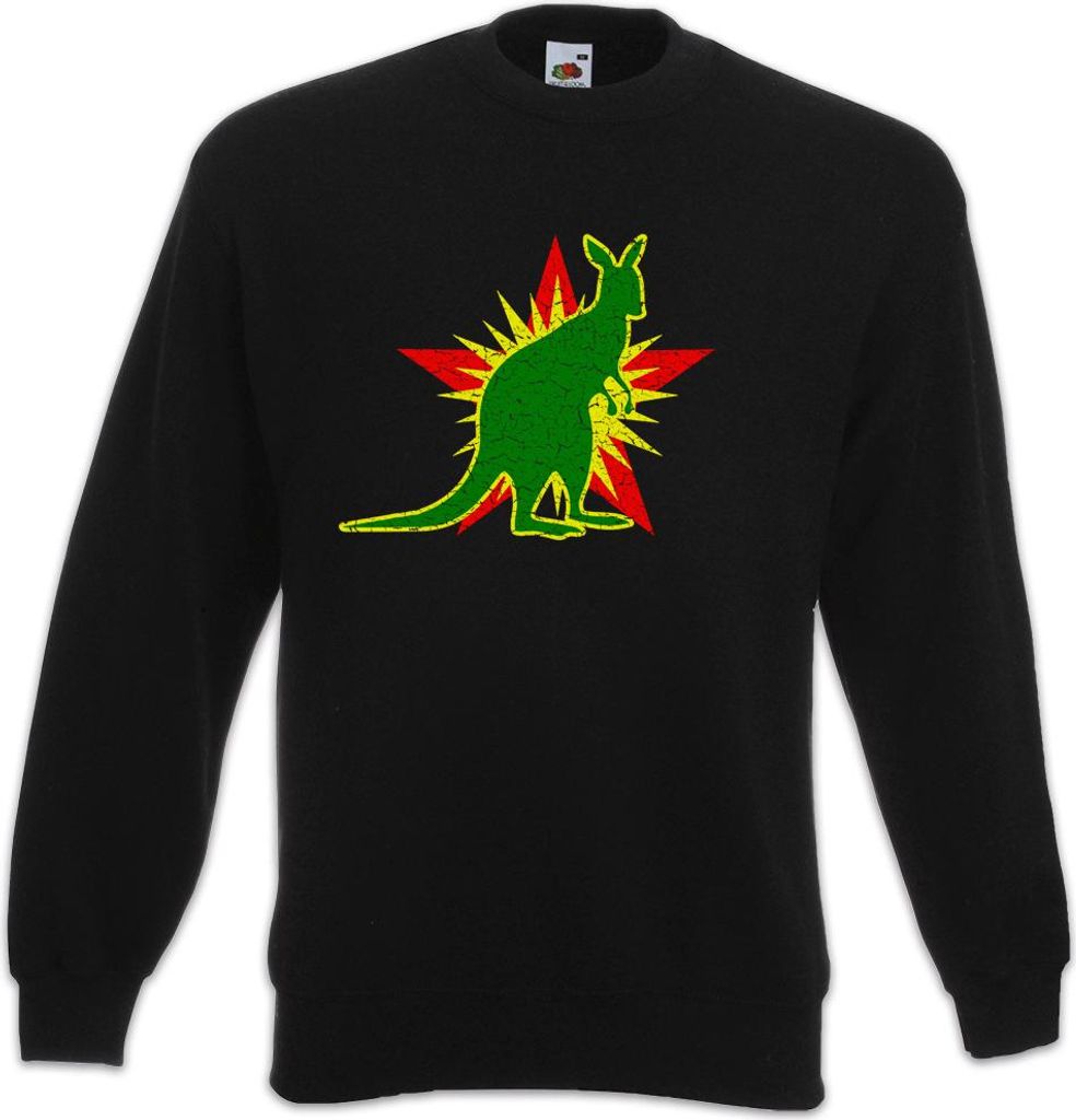 Urban Backwoods Socialist Kangaroo, Sweatshirt, Farbe: Schwarz, Größe: S