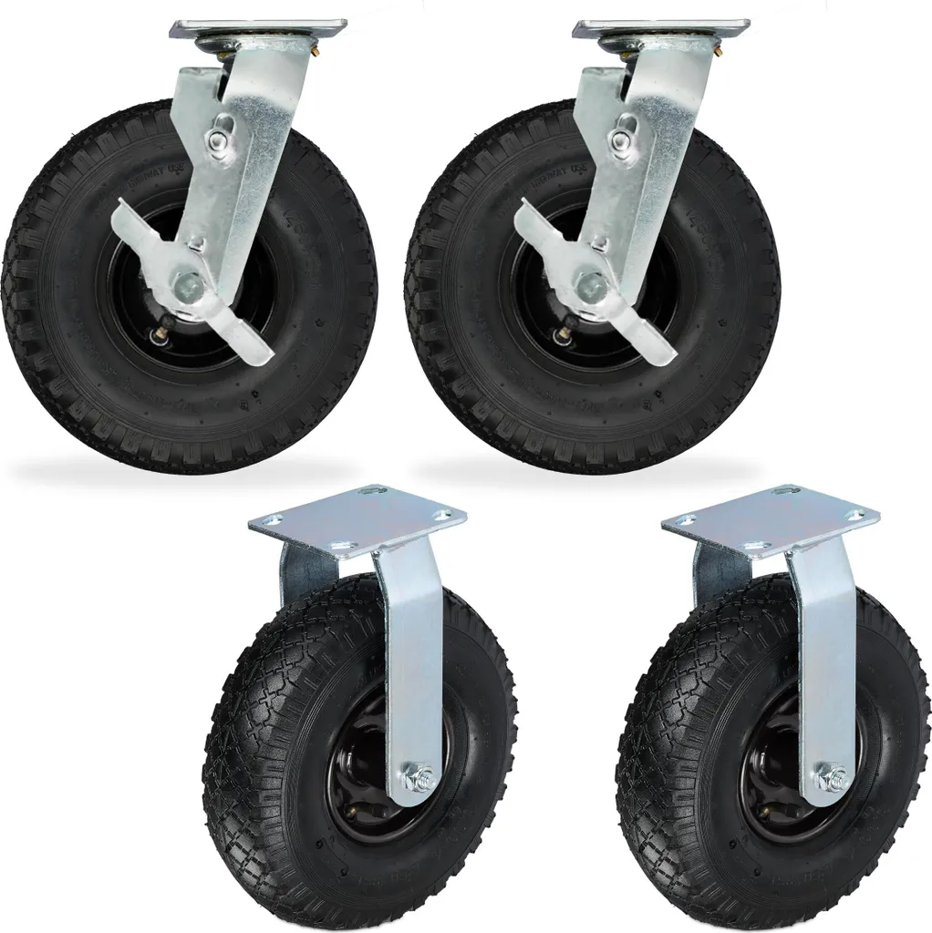 Roulettes pivotantes avec pneus gonflables 3.00-4 haute performance