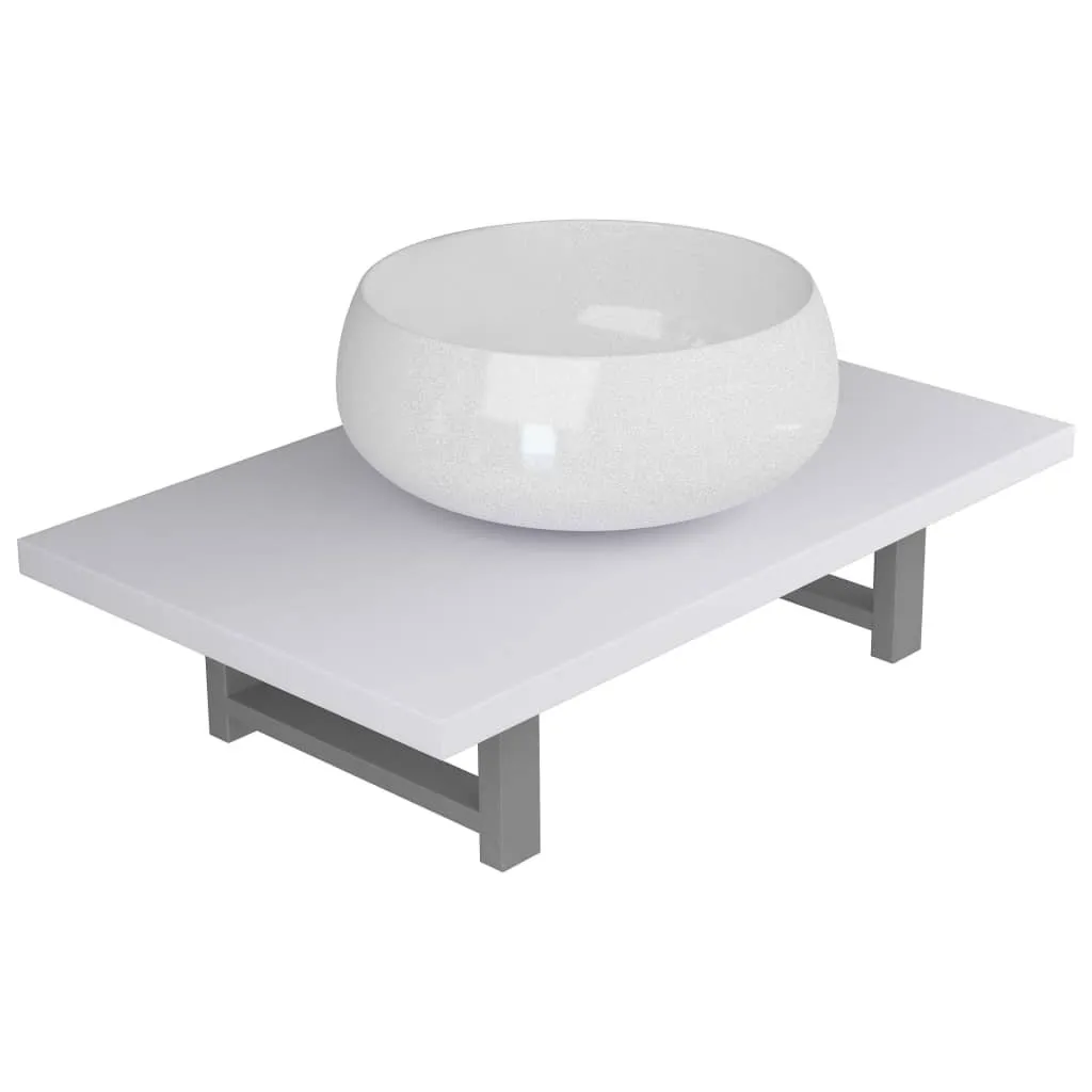 vidaXL Set Mobili Bagno 2 pz Ceramica Bianca: Eleganza Salvaspazio