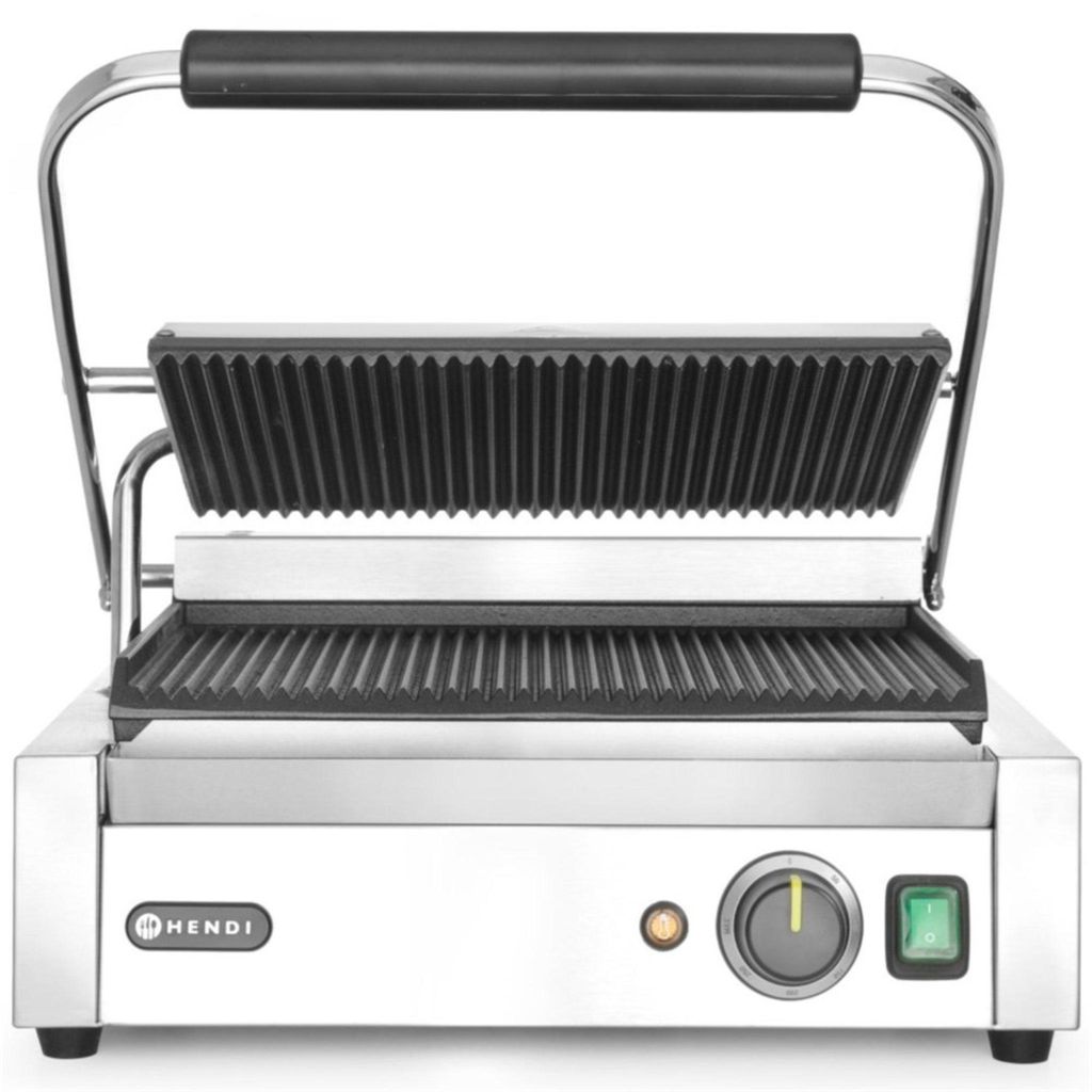 Grill de contact Panini rainuré en haut et en bas, longueur Image du produit 