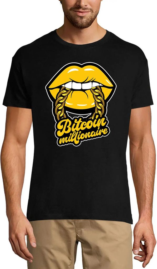 Herren Grafik T-Shirt Bitcoin-Millionär - Krypto - für Trader – Bitcoin Millionaire - Crypto - For Traders – Öko-Verantwortlich Vintage Jahr...