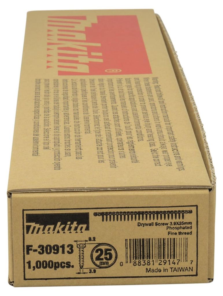 Makita F-30913 Snelbouwschroef, fijn, 3,9 x 25 mm Productafbeelding 