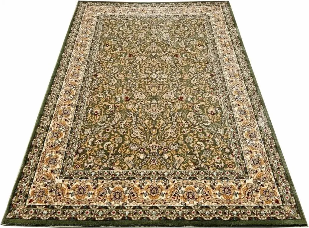 Tapis rectangulaire 60x100 cm LUCHO oriental vert émeraude chic
