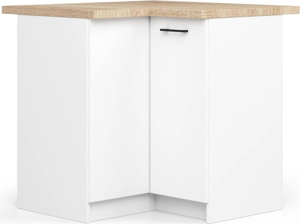 Armadio Angolare OLIWIA S 90 cm Bianco per Cucina con Due Immagine del prodotto 