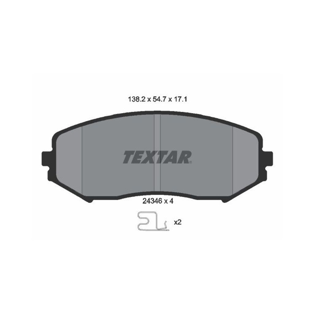 Textar Bremsbeläge vorne für Suzuki Grand Vitara I + Produktbild 