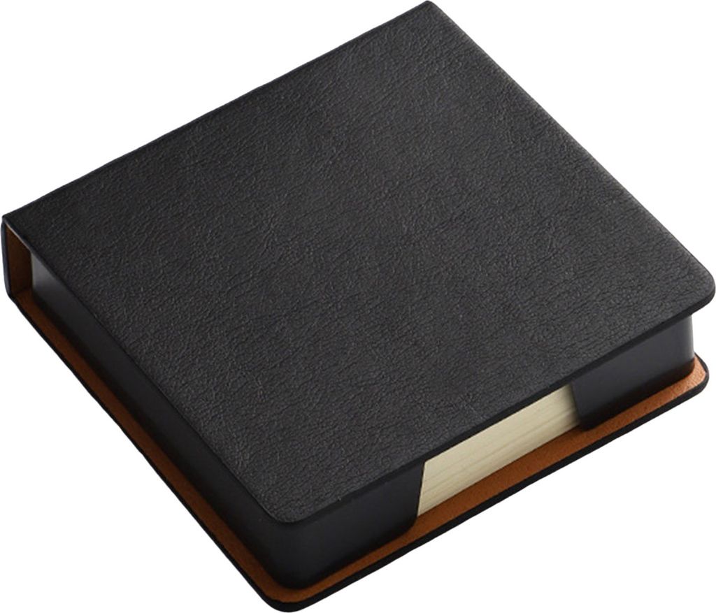 Zettelbox 180 Blatt Halter mit Deckel Abdeckung Kunstleder Haftnotizspender Rillen Abgerundete Ecken Wasserfest Memohalter