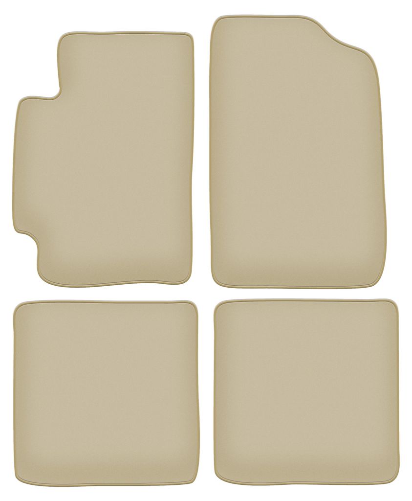 Velours-Fußmatten PREMIUM beige passend für Toyota Avalon I (1994-1999, Limousine) – mit Befestigungen – passgenau