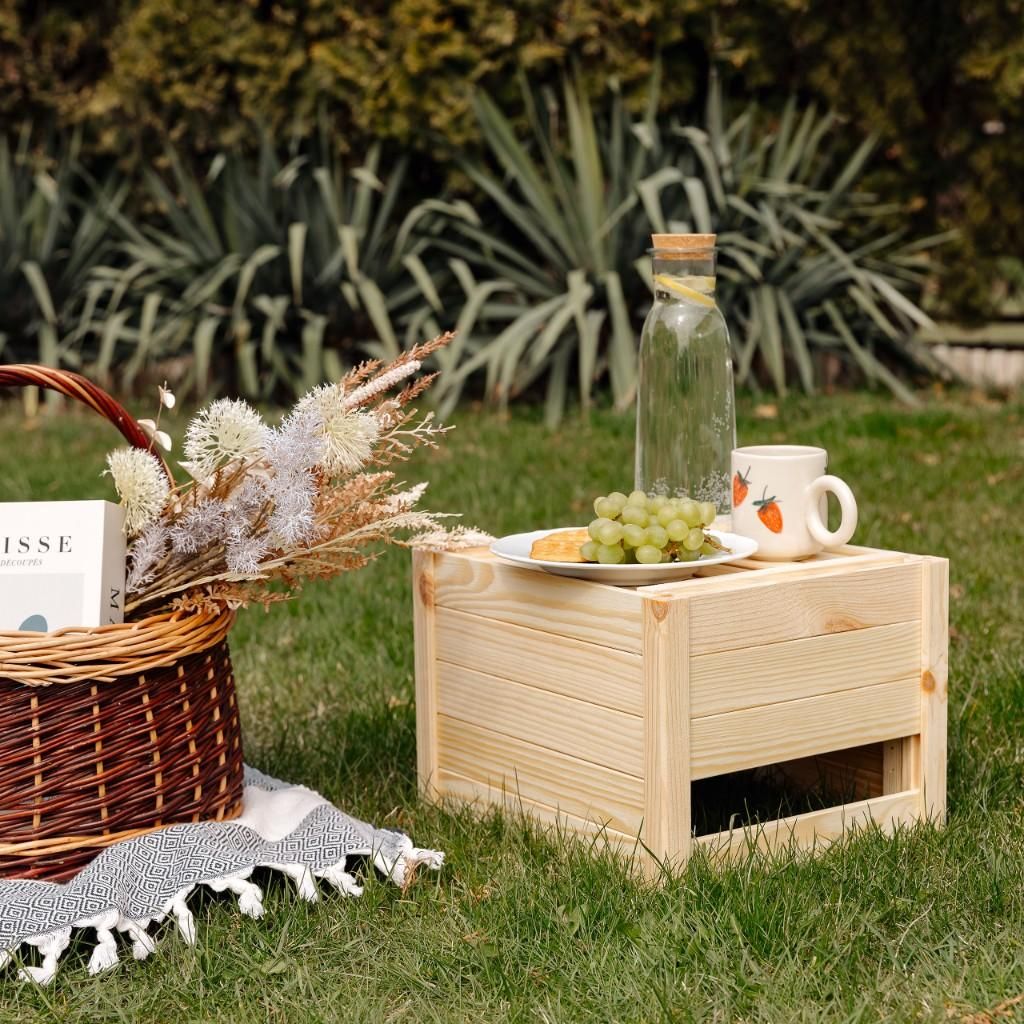 Creative Deco Faltbare Holzkiste Klappkiste - 34,5 x 29,5 x 23,5 cm - Einfache Montage