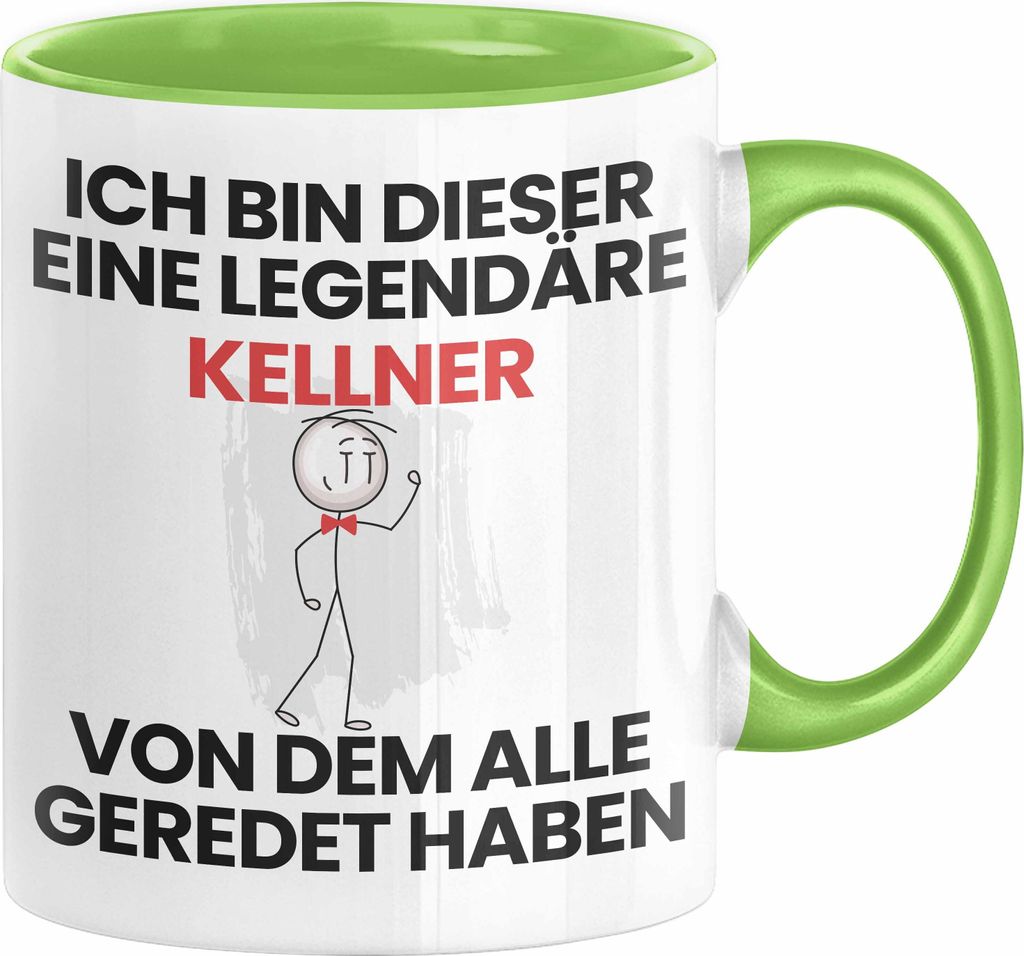 Kellner Geschenk Tasse Lustige Geschenkidee Geburtstag für Kellner Ich Bin Dieser Legendäre Kellner Von Dem Alle Geredet Haben Kaffee-Becher (Grün)