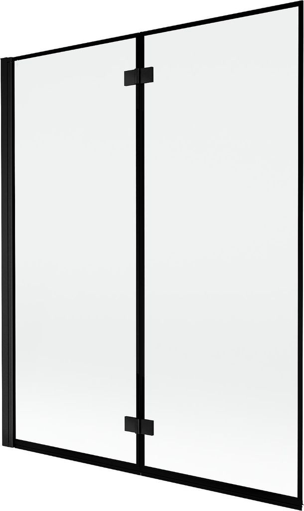 Mexen Mist Duschabtrennung 2-flügelig links 140 x 150 cm, schwarzer Rahmen, schwarz - 8A9-140-002-70-70-L