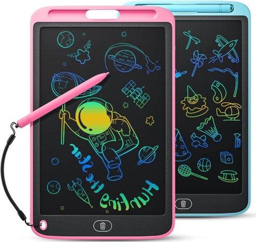 LCD-Tafel für Kinder - 2er Pack 10 Zoll tragbarer Stift-Tablet - lösbares Doodle-Board - Bildungsspielzeug Ostereiergeschenke - Alter 3-8 Jahre -...