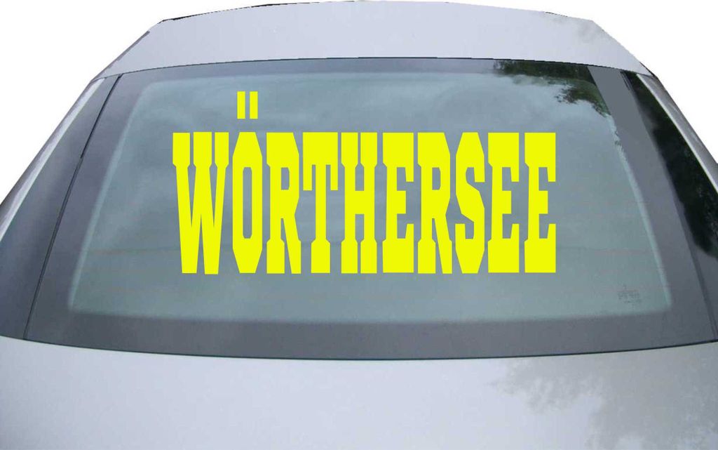 Indigos UG - Aufkleber Heckscheibe & Motorklappe DE6389 - neongelb - 600x285 mm - worthersee - Auto Scheiben Fenster Heckklappe Tuning Racing JDM -...