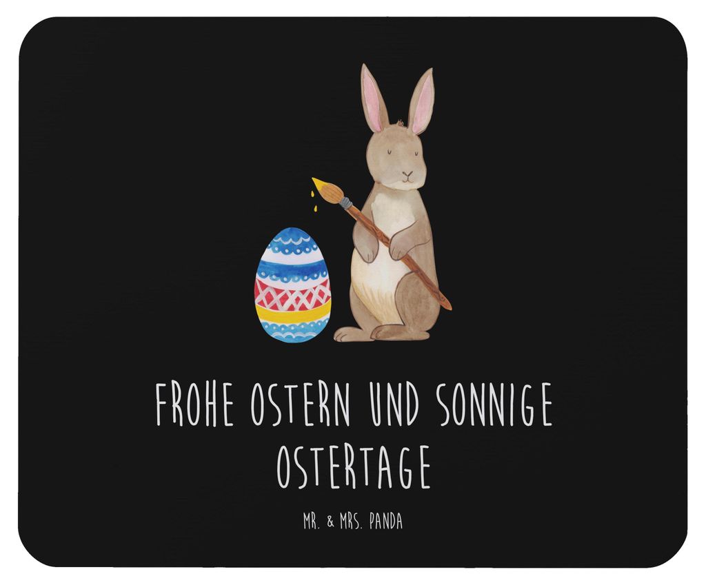 Mr. & Mrs. Panda Mouse Pad Hase Eier Malen - Schwarz - Geschenk, Ostern, mousematte, Mousepad, Frohe, Ostergrüße, computer mauspad, Osterhase, Ka...