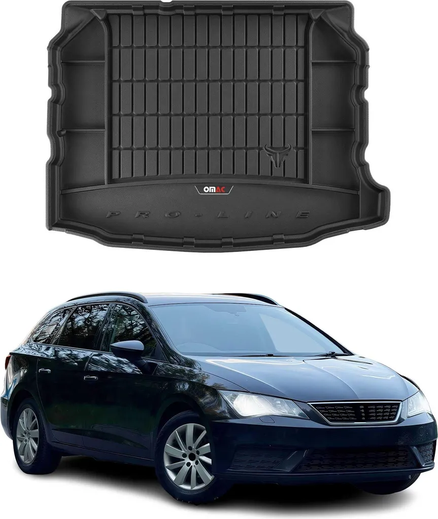 Protezione Baule Seat Leon Cupra 2012-2020 Vasca Gomma TPE OMAC Nera