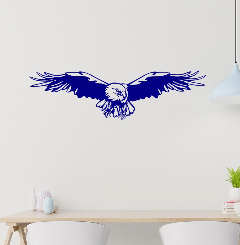 Adler Wandtattoo in 6 Größen - Wandaufkleber Wall Sticker - Dekoration, Küche, Wohnzimmer, Schlafzimmer, Badezimmer
