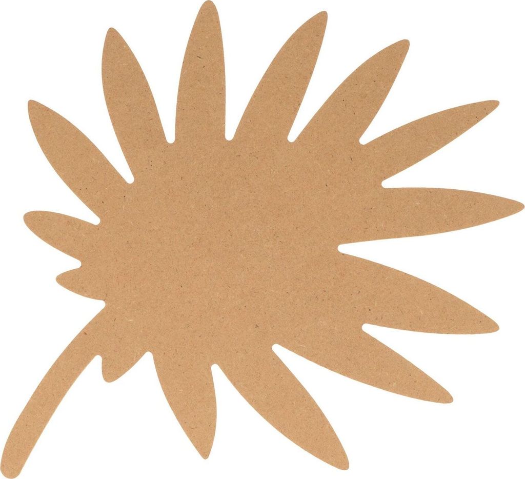 Silhouette Palmblatt aus MDF-Holz 15 cm