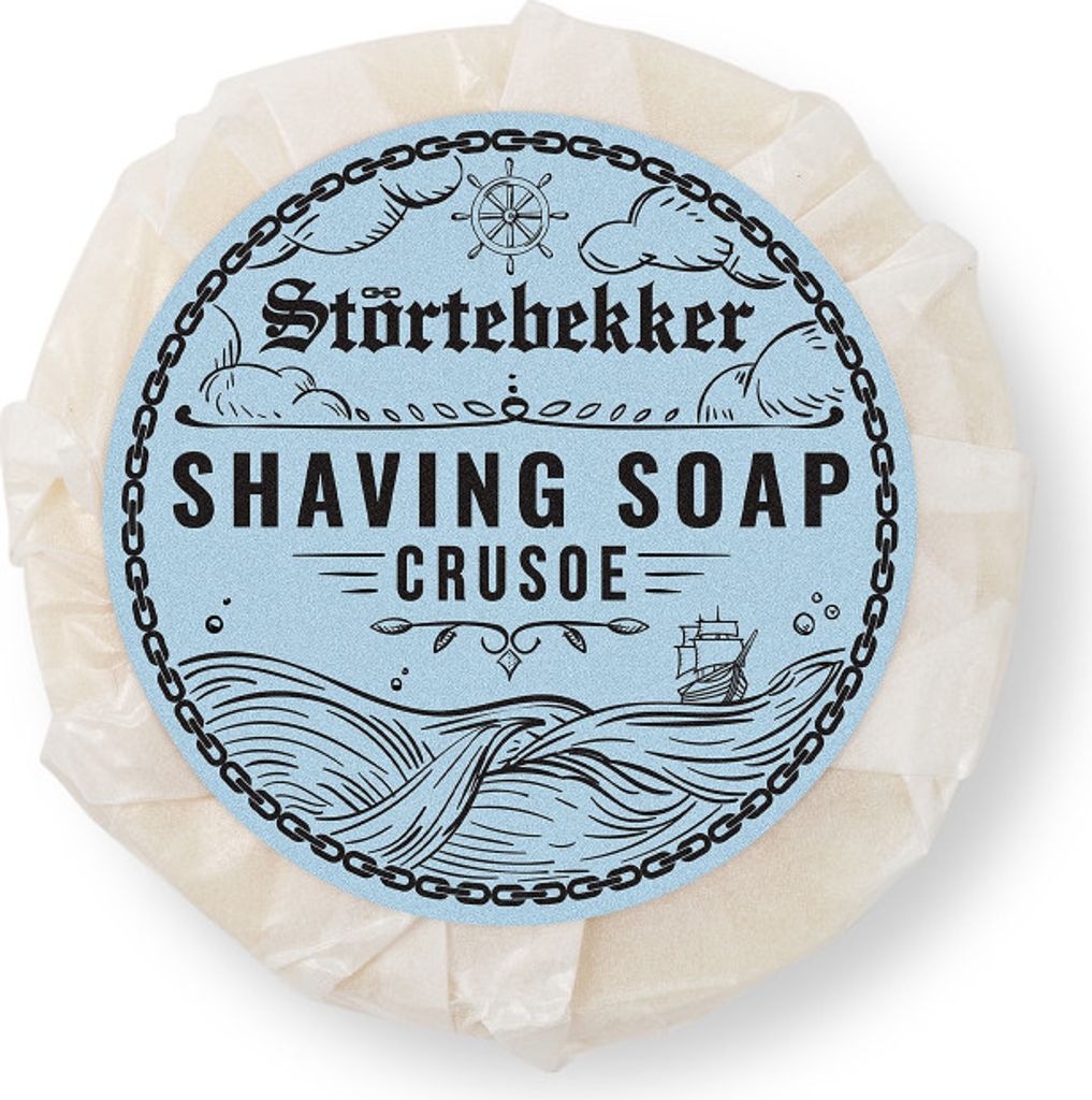 Störtebekker Premium Rasierseife Crusoe 70g - Handgefertigte Seife für ergiebigen Rasierschaum - Perfekt für die Rasur mit Rasierhobel & Rasie...