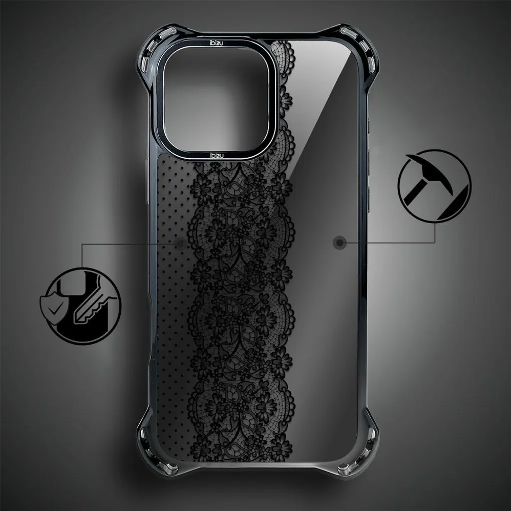 Coque de protection iPhone 16 Pro MagSafe Midnight avec design dentelle - 6