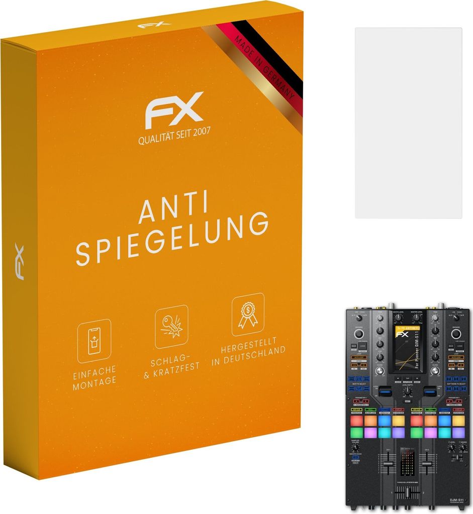 atFoliX FX-Antireflex 3x Schutzfolie kompatibel mit Pioneer DJM-S11 Displayfolie