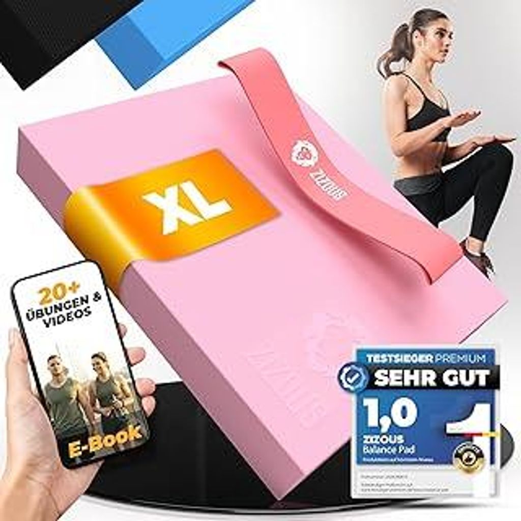 Balance Pad - Premium Balance Kissen für Gleichgewichtsübungen - Rutschfestes Balancekissen Physiotherapie Yoga Pilates - Robustes Gleichgewichts...