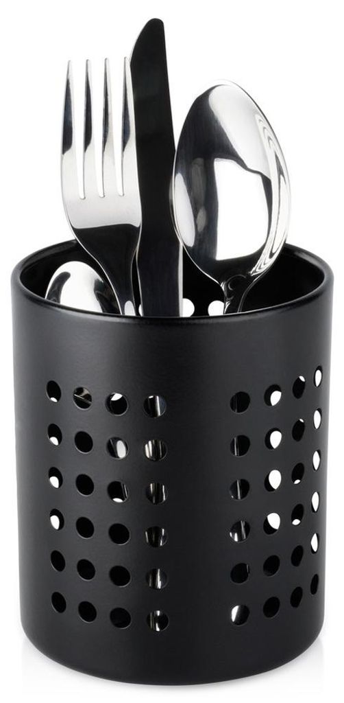 Vilde | Besteckkorb Schwarz Edelstahl - Besteckhalter Produktbild 