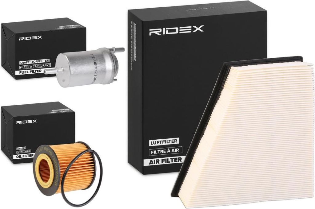 RIDEX Filterset Inspektionspaket Filtersatz für VW POLO (9N) für SKODA Fabia I Combi (6Y5) FABIA (6Y2) FABIA Stufenheck (6Y3) Fabia I Praktik (6Y5)