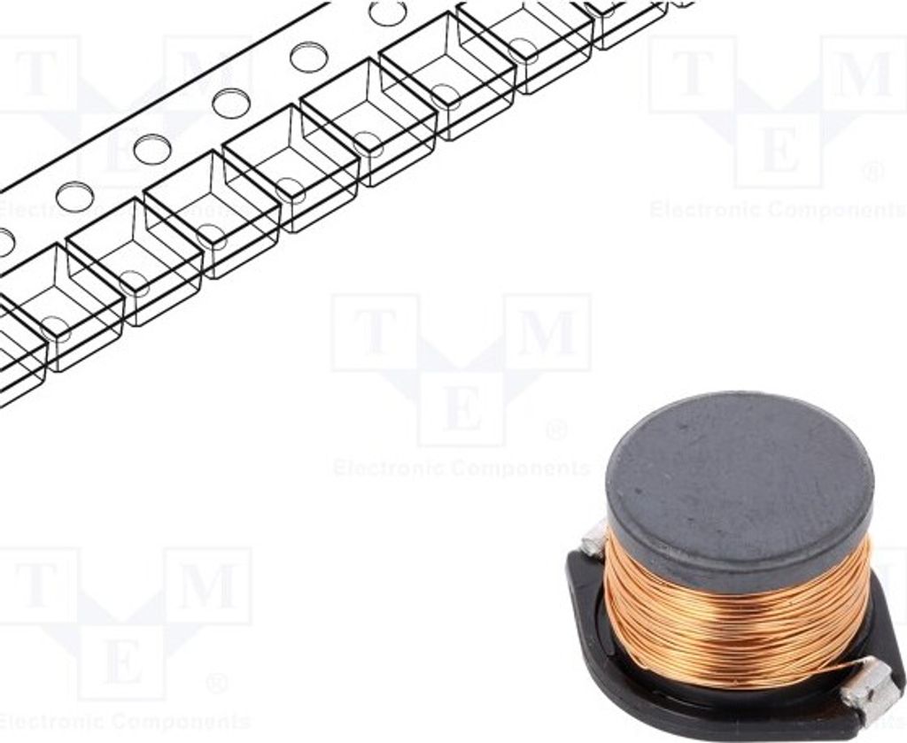 1x Drossel: Ferrit 10,5Ω ±20% 390mA SMD 10mH 18,7x15,2x12mm PISTHV-103M-04 SMD-Le
