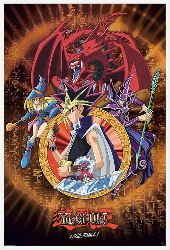 Affiche Encadrée Yu-Gi-Oh! avec Vitre Acrylique et Cadre Shinsuke Blanc PVC