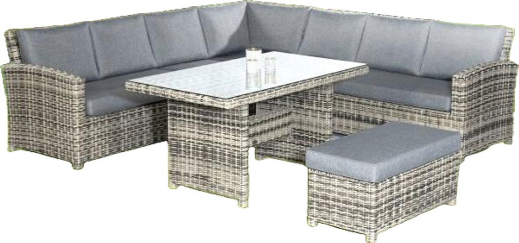 Müsing Loungegruppe Sunny Smart Toledo grau, taupe Kunststoff, Metall, 6-teilig