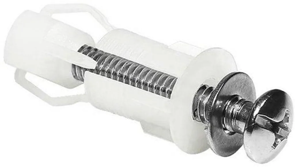 Vis couvercle WC inox blanc anticorrosion haute stabilité (2 pièces)