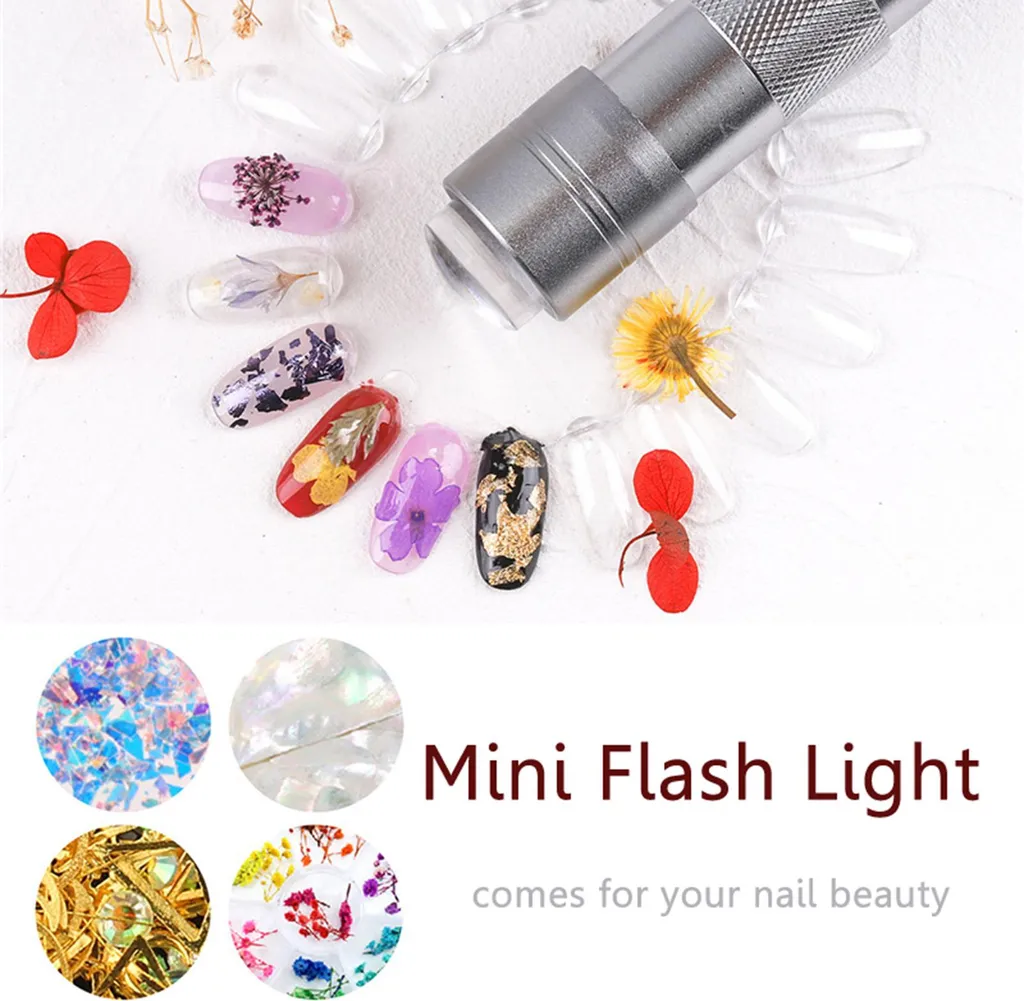 Mini Torcia LED UV Unghie Ricaricabile USB - Lampada Gel con Testa Silicone