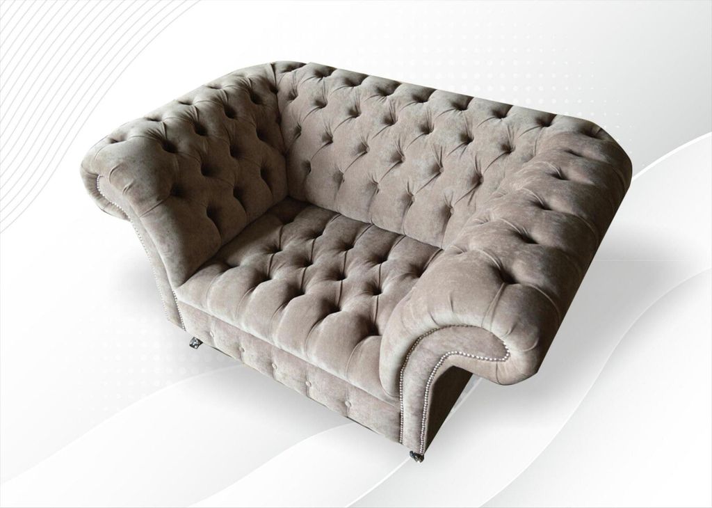 Chesterfield Sessel xxl big Möbel Neu Wohnzimmer Textil Stoff Luxus Modern neu
