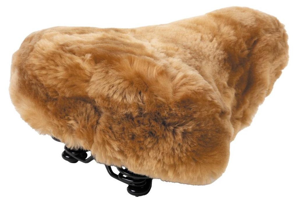 Sattelbezug VELO LAMMFELL CAMEL braun universalgröße Satteldecke