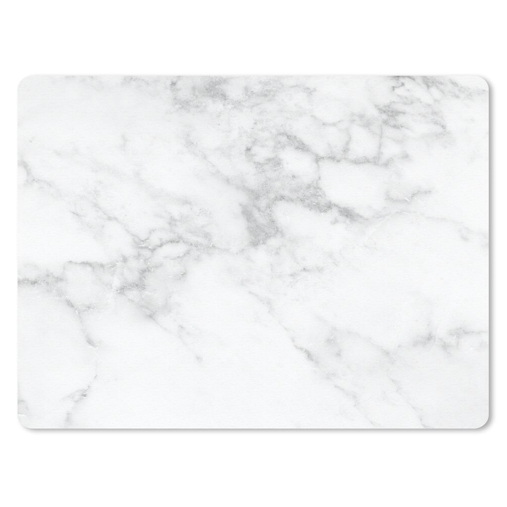 MuchoWow Mauspad Mousepad Marmor - Weiß - Grau - Luxus - Marmoroptik - Stein 40x30 cm - Mousepads - Maus Mat - Pad - Mausunterlage - Anti Rutsch
