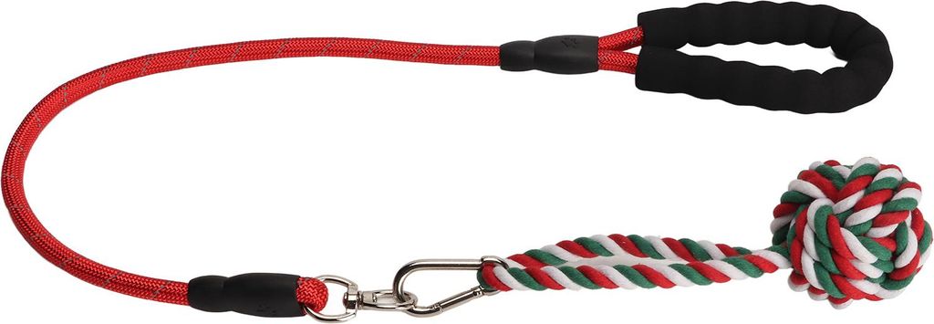 Hunde Bungee Tug Interactive Haltelable Zähne Mahlen sauberes Baumwolltier kauen Spielzeugseil für Hunde Welpe Haustiere rot