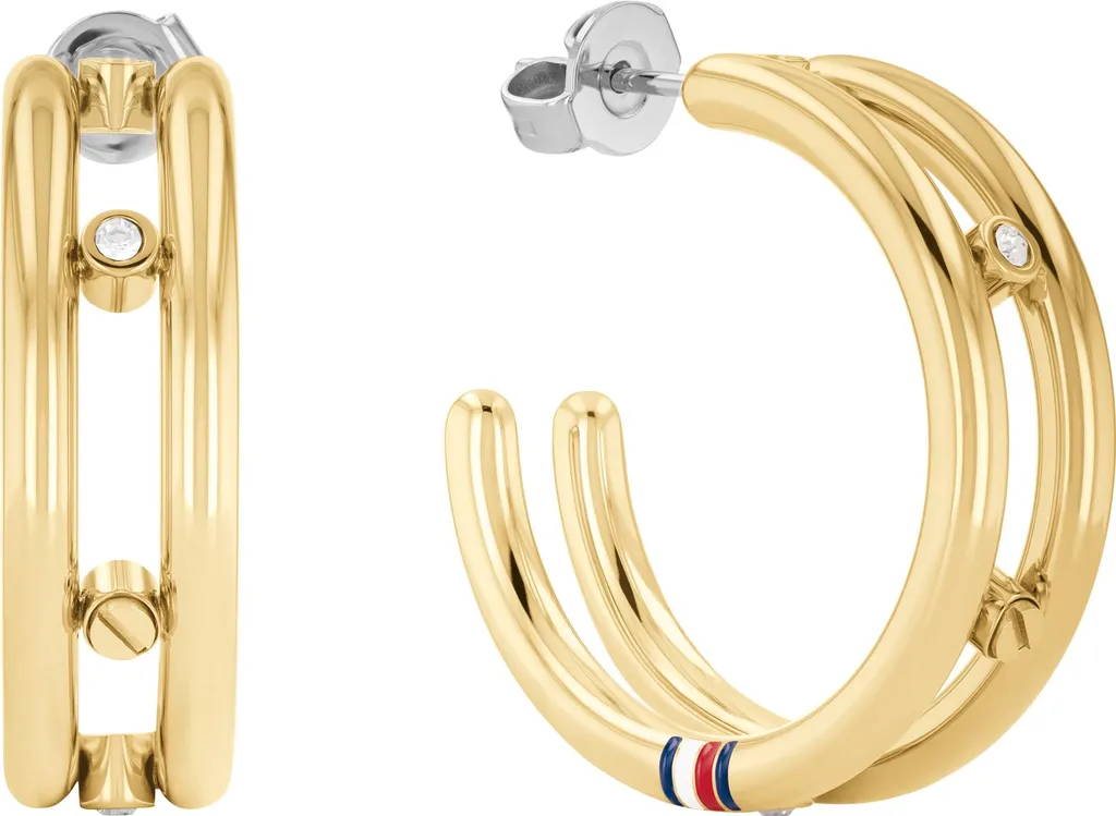 Orecchini Tommy Hilfiger 2780615 Cerchi Donna Acciaio Inossidabile Oro