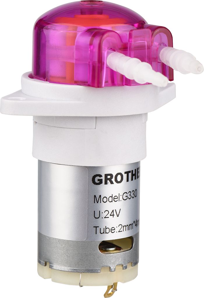 GROTHEN Peristaltikpumpe Dosierpumpe Minipumpe Fluessigkeit Selbstansaugende Wasserpumpe Silikonschlauch fuer Aquarium Labor Chemische Analyse 24V ...