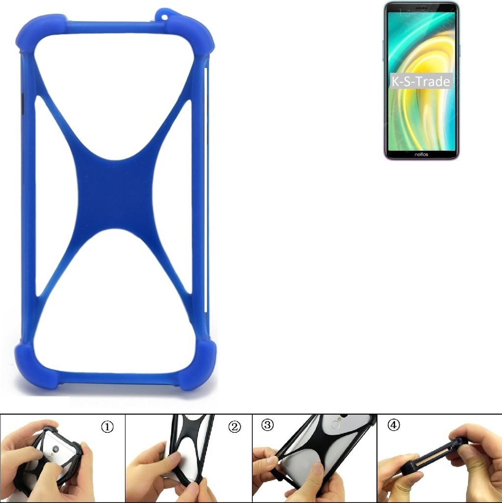 K-S-Trade Handy Hülle kompatibel mit TP-LINK Neffos A5 Silikon Schutzhülle Cover Case Bumper Silikoncase TPU Softcase Schutz Hülle Smartphone