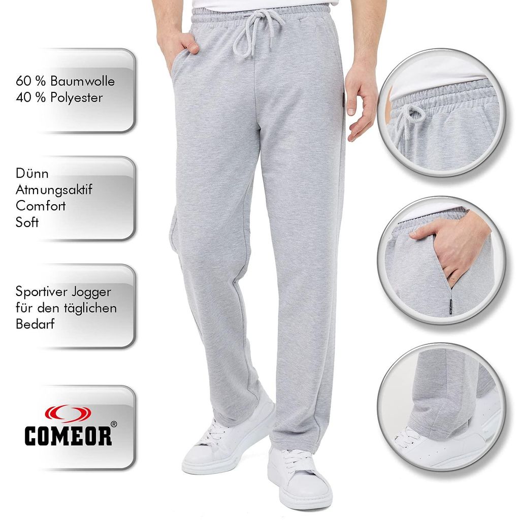 COMEOR Herren Jogginghose Trainingshose, Grau, M EU Produktbild 