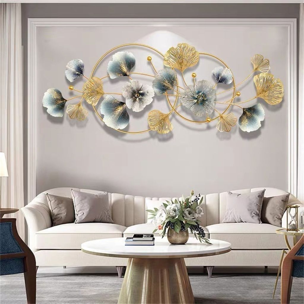 Wandskulpturen, Wanddekoration aus Metall, 3D Gingko Produktbild 6