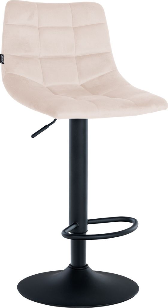 Barhocker HLO-CP265 Samt schwarz beige