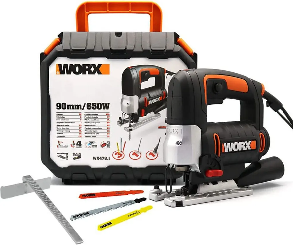 Scie sauteuse filaire WORX 650W WX478.1 pour bois, métal et PVC