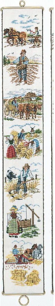 Eva Rosenstand Kreuzstich Set "Landwirtschaft", Zählmuster, 14x100cm