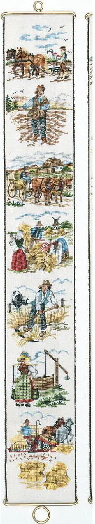 Kit point de croix Eva Rosenstand Agriculture 14x100 cm broderie fils