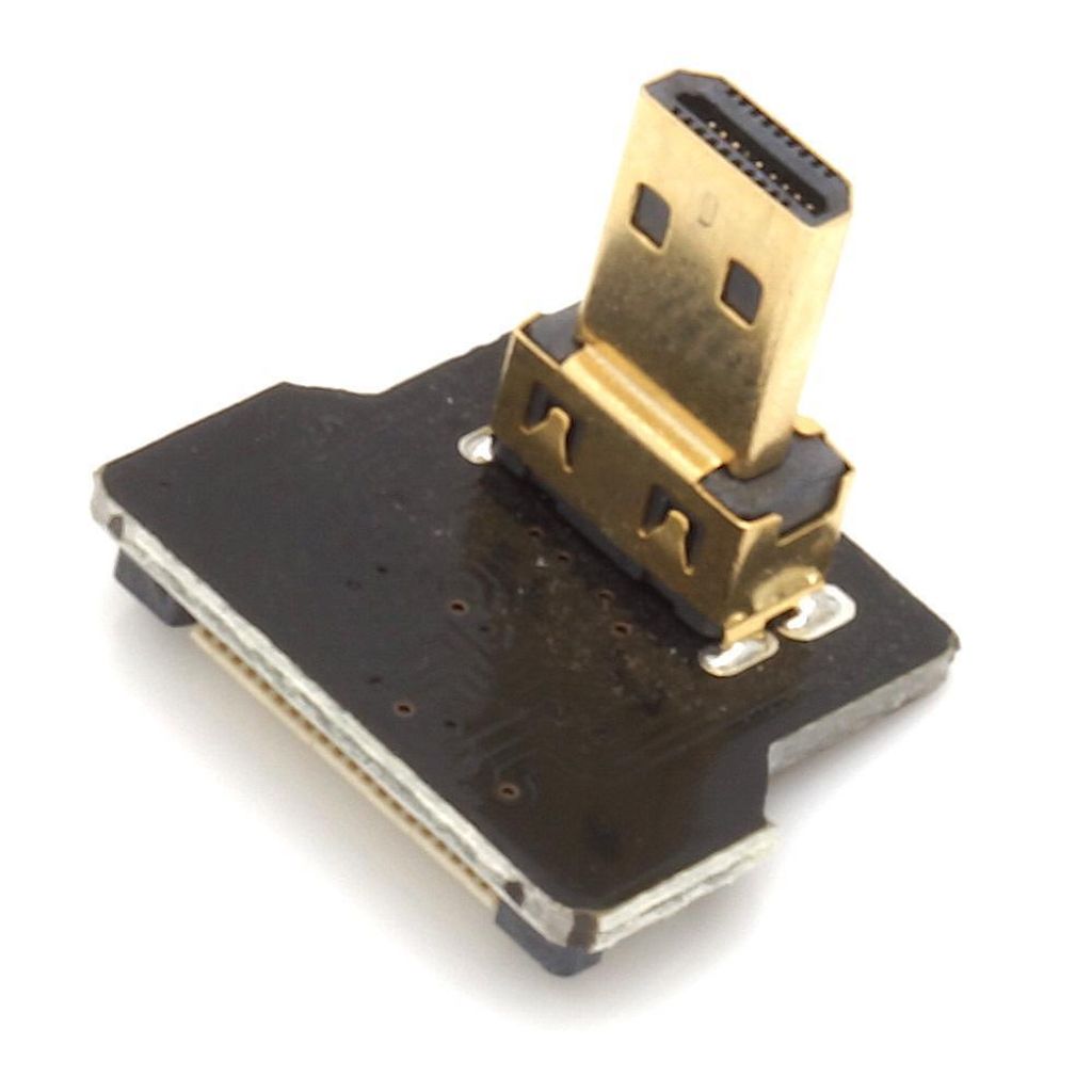 Adapter für DIY HDMI Kabel - Anschluss: Micro Typ D Stecker - Ausführung: nach oben gewinkelt