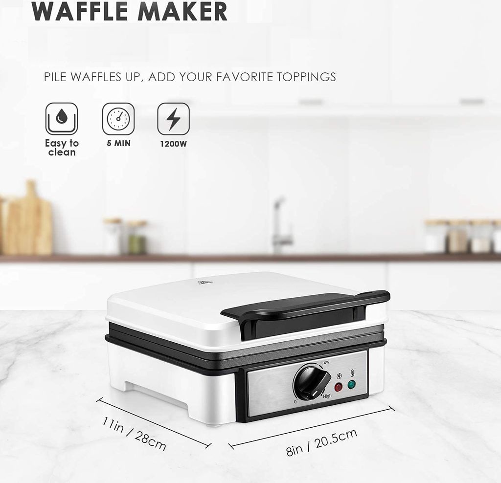 Professionelles Waffeleisen, 1200W Doppelwaffeleisen, 2 Produktbild 5