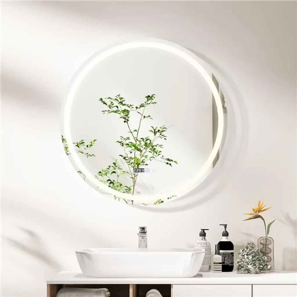 Miroir Anti-Buée LED 81x81cm : Finie la Condensation en Salle de Bain